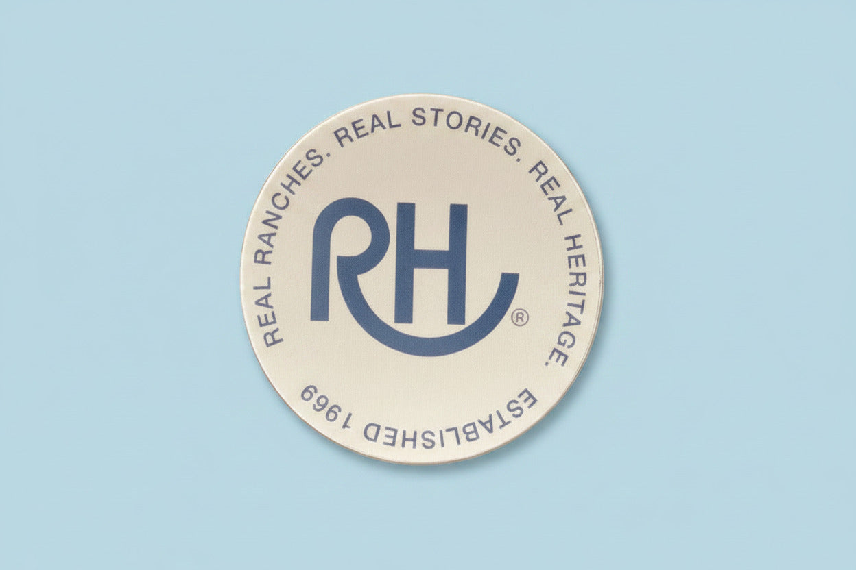 Circular logo with 'RH' on a gray background