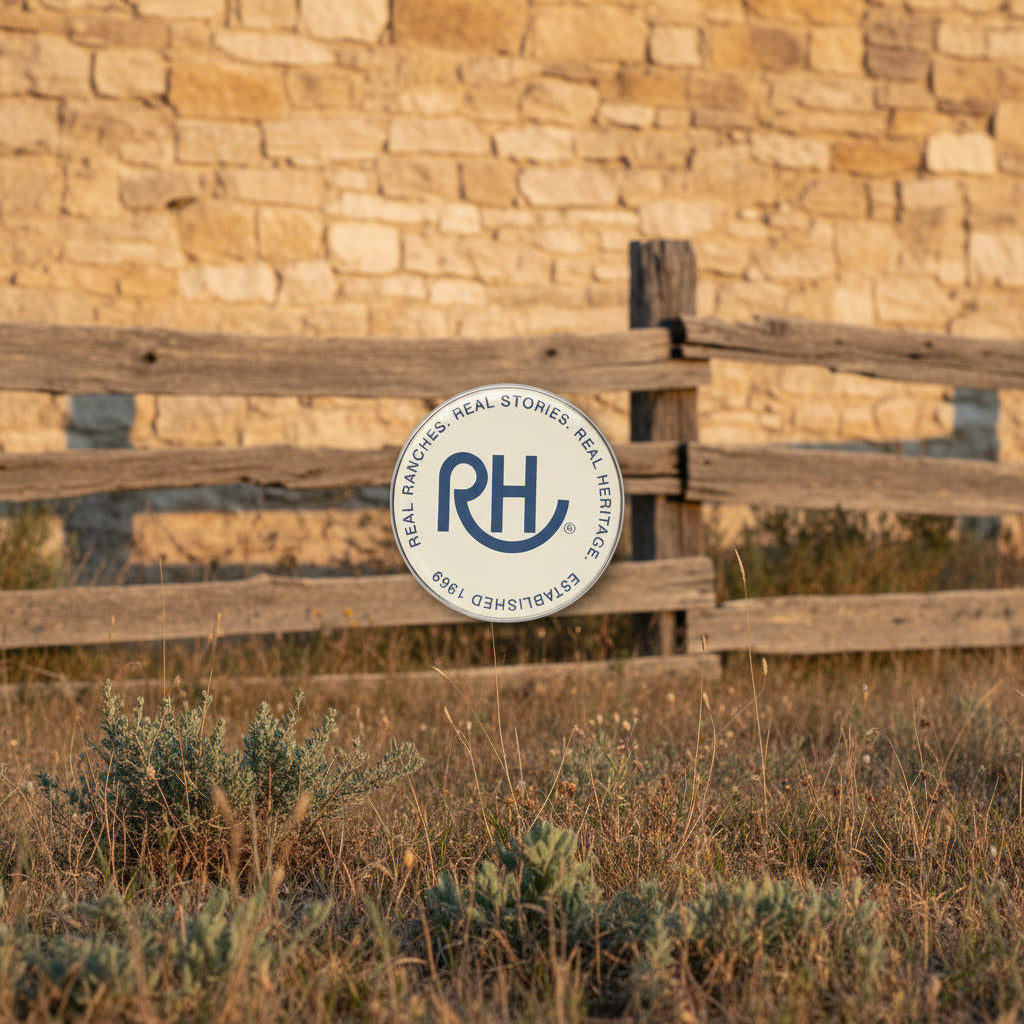 Circular logo with 'RH' on a gray background