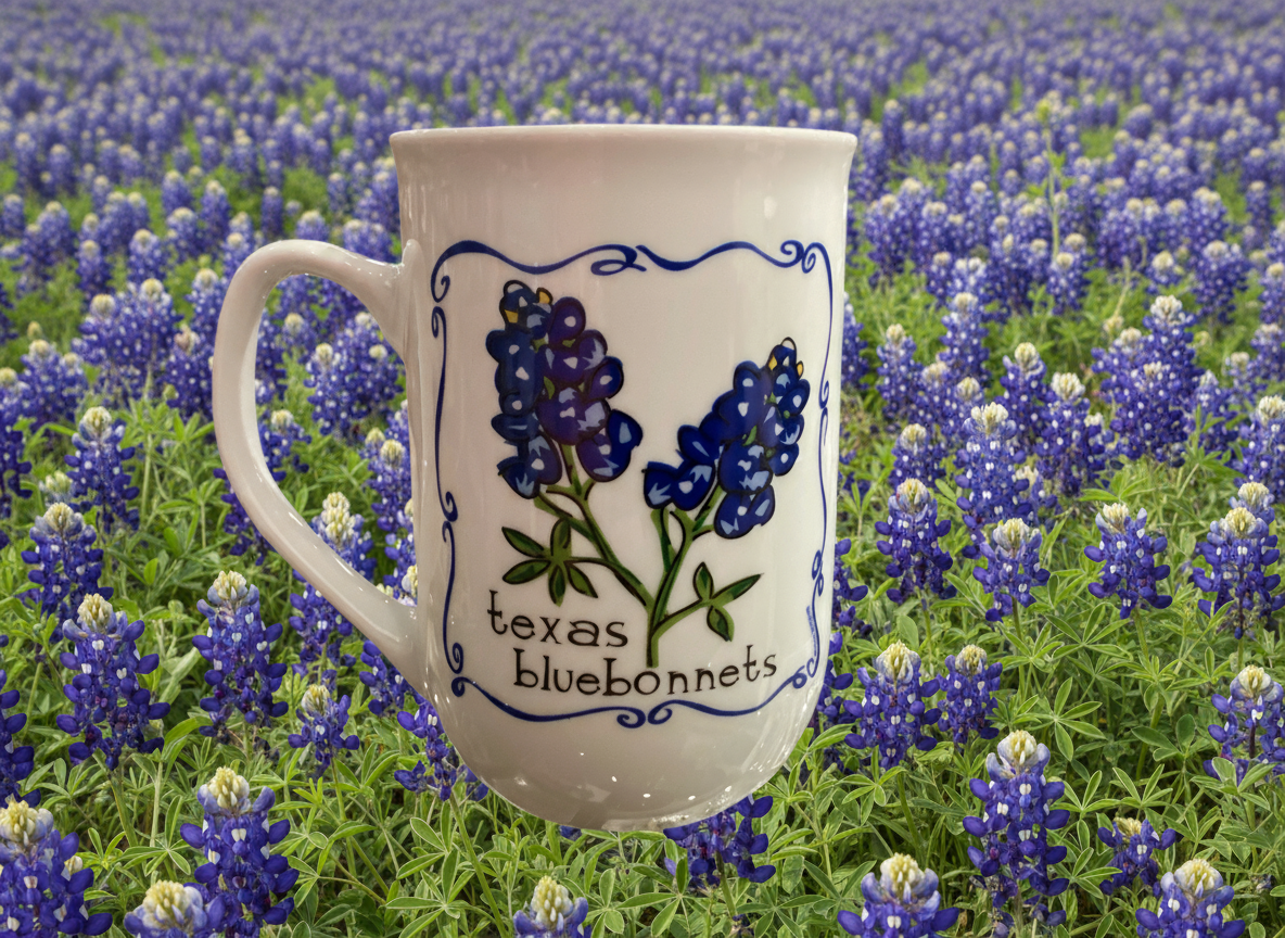 Delicate Bluebonnets Mug