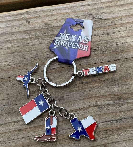 TX 5 Charm Keychain