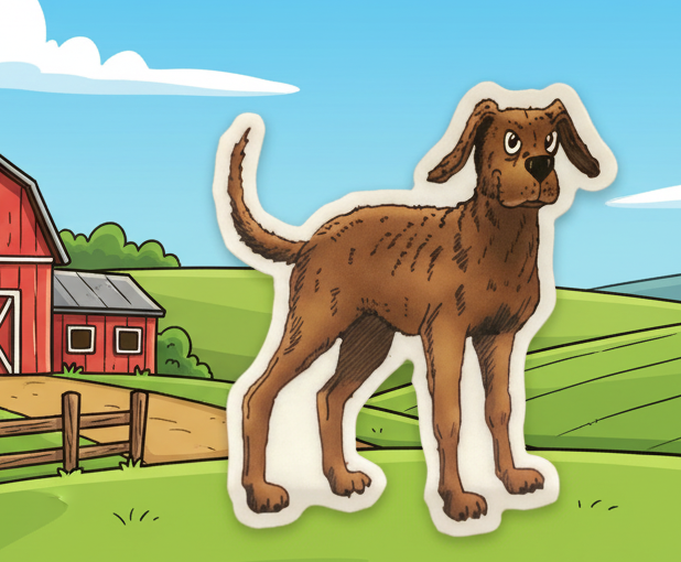 Hank the Cowdog Sticker