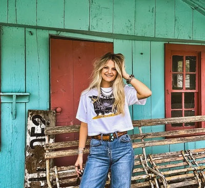 Angus Bull Cropped T-Shirt