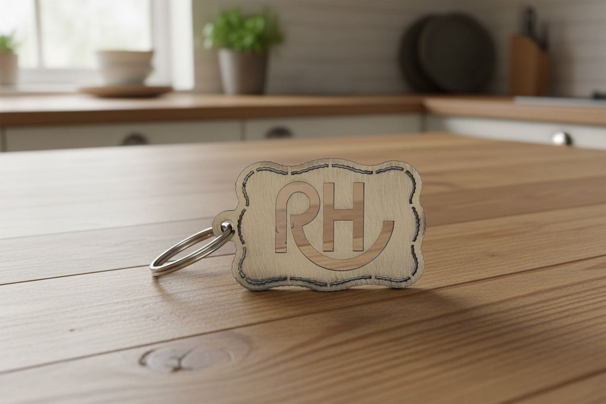 RH Brand Rectangle Keychain