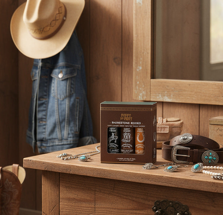 Poppy and Pout Rhinestone Rodeo Lip Balm Trio