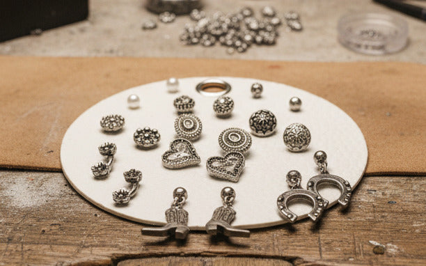 Hearts And Western Cowboy Stud Earrings Set