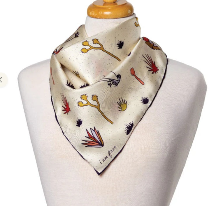 I Am Free Cactus silk scarf