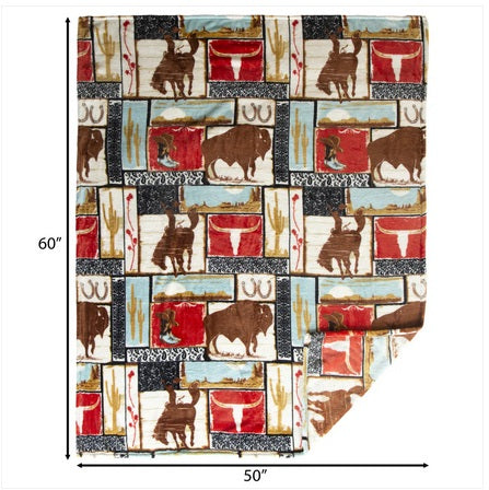 Wrangler Vintage Western Travel Blanket