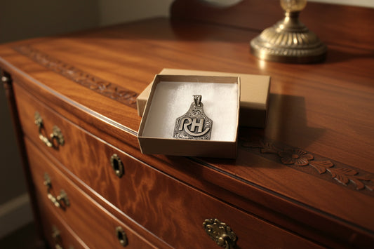 RH Sterling Silver Cattle Tag Pendant