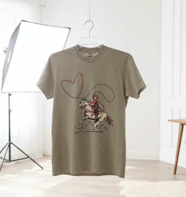 Cowboy Lasso Hearts Tee