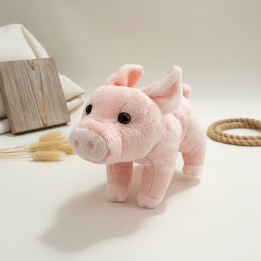 Buttons Pink Pig 6”