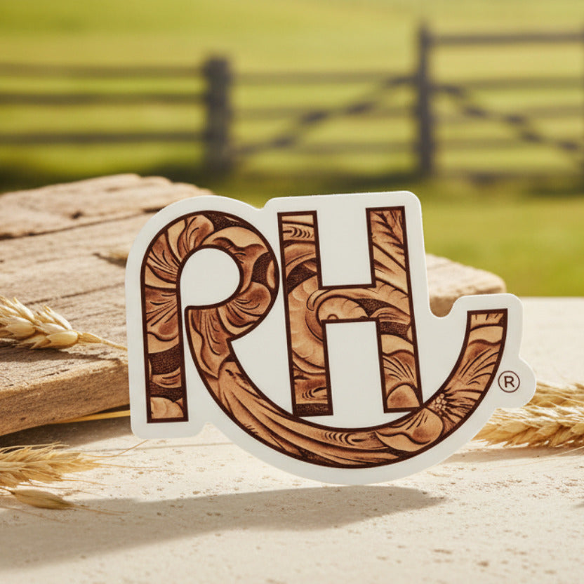 Rh Deggaser Sticker RH Sticker Tooled Leather – Cogdell's at the Ranch