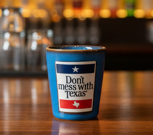Blue DMWT Stoneware Shot Glass