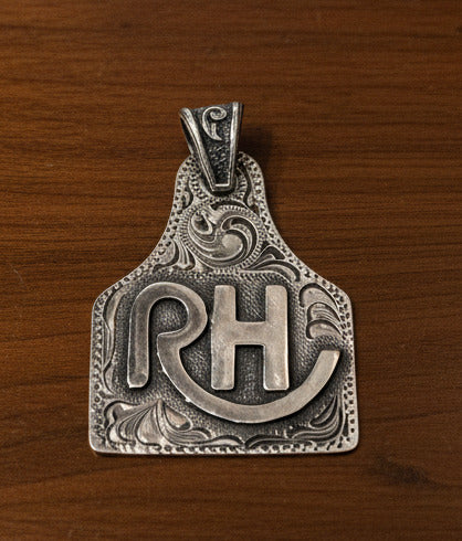 RH Sterling Silver Cattle Tag Pendant