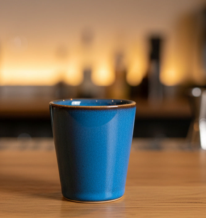 Blue DMWT Stoneware Shot Glass