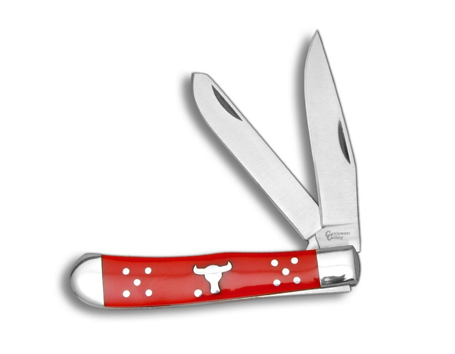 Cattleman 4 3/16" Red Trapper Delrin Handle