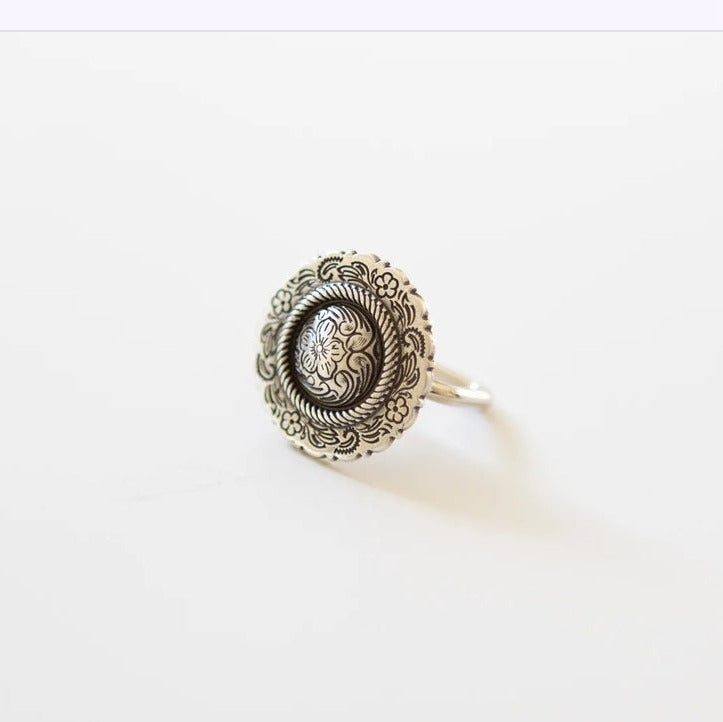 Dainty Rose Concho Scarf Slide
