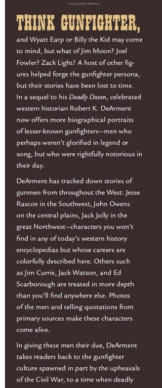 Deadly Dozen: Forgotten Gunfighters of the Old West Volume 2