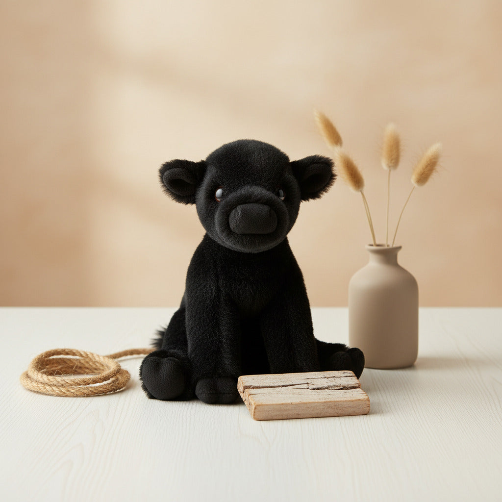 Plush toy horse on a white background