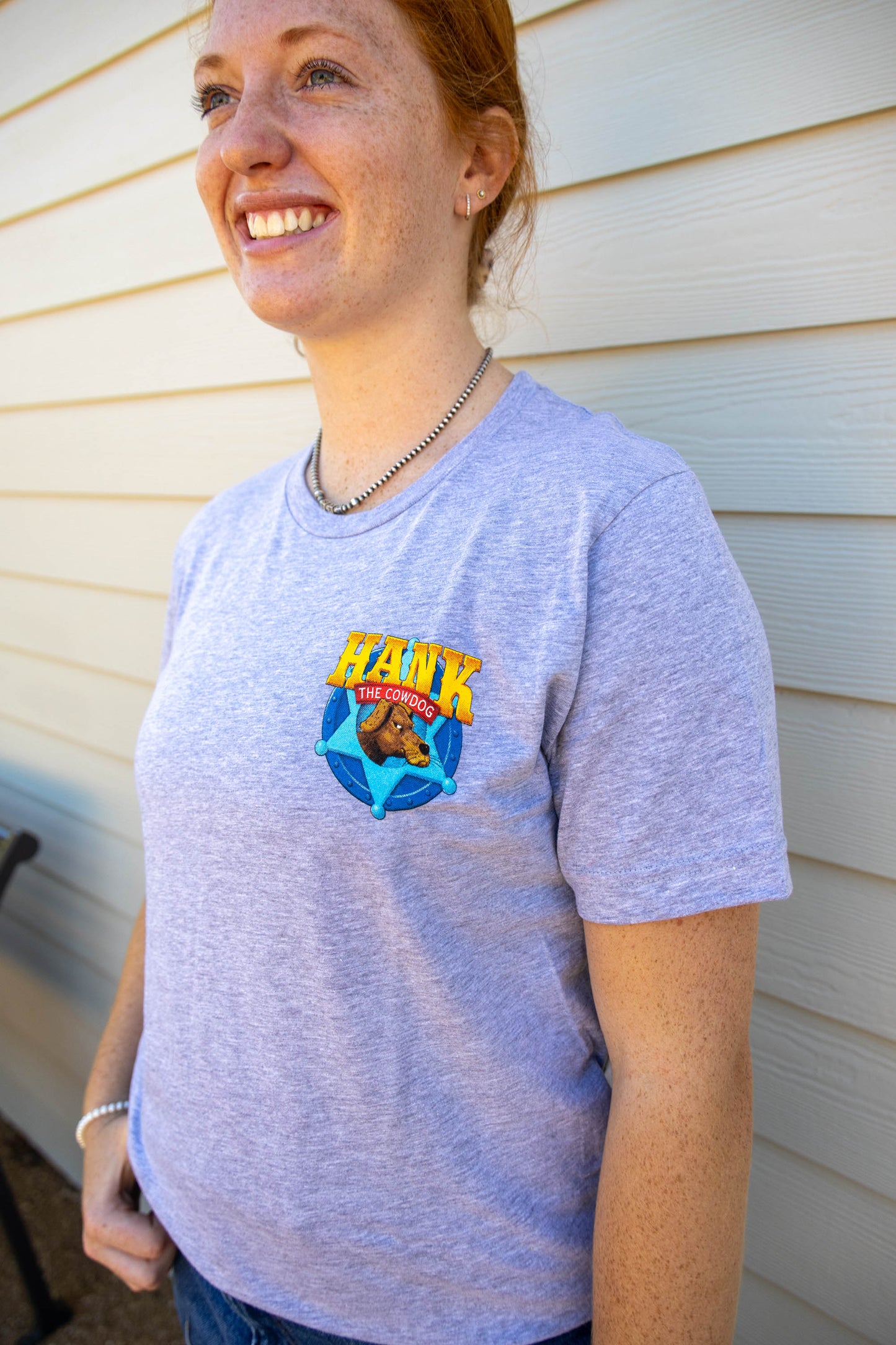 Hank Security Badge T-Shirt Adult - Heather Grey