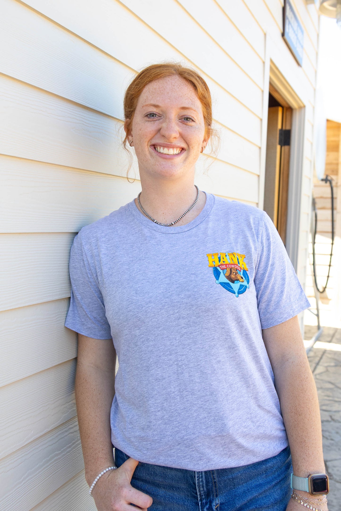 Hank Security Badge T-Shirt Adult - Heather Grey