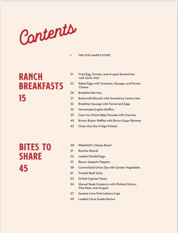 Five Marys Ranch Raised Cookbook