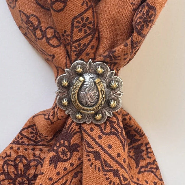Golden Horseshoe Scarf Slide