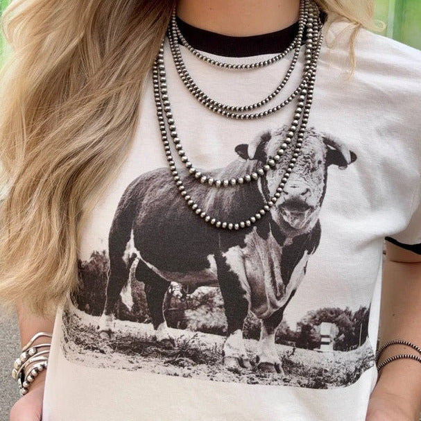 The Horned Bull Ringer Tee