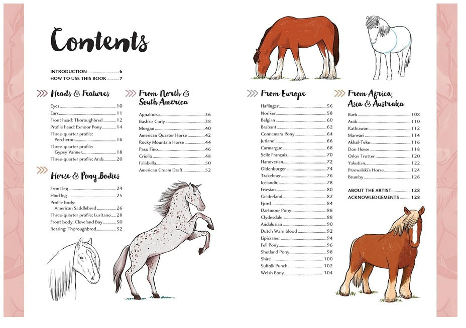 10 Step Drawing: Horses & Ponies