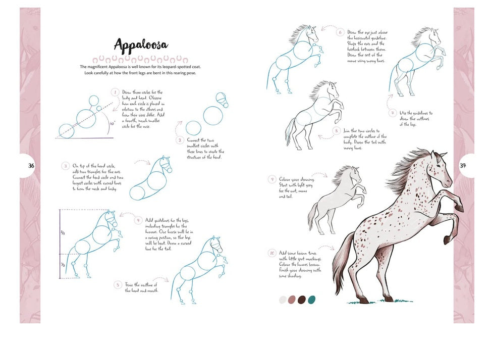 10 Step Drawing: Horses & Ponies