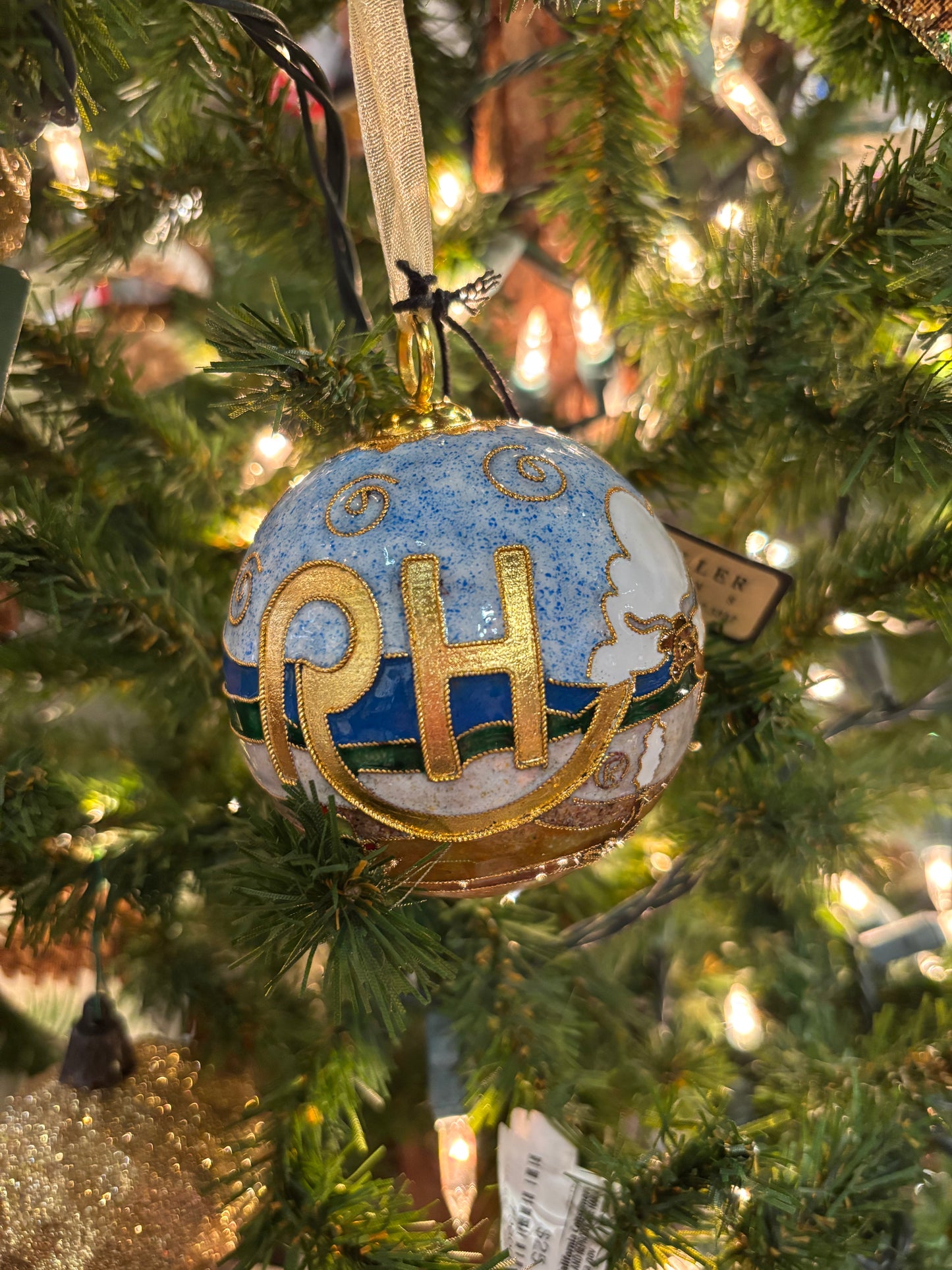 RH Roping Cowboys with Logo Ornament