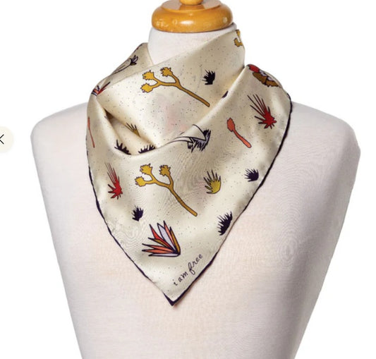 I Am Free Cactus silk scarf