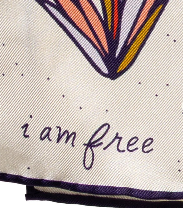 I Am Free Cactus silk scarf