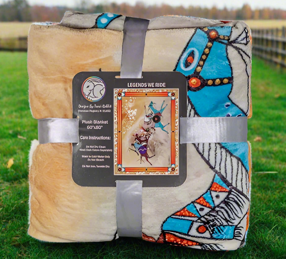 Traci Rabbit - Legends We Ride - Blanket