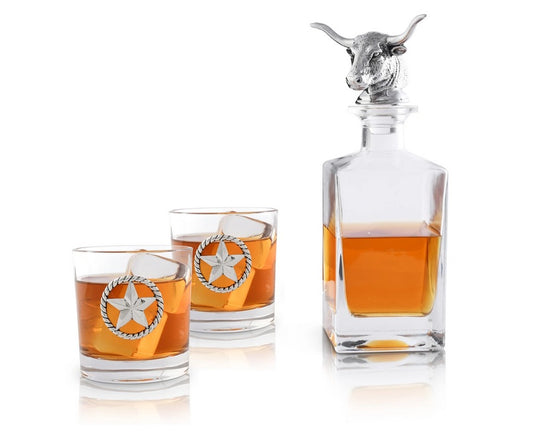 Longhorn Decanter Set