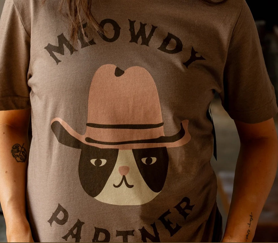 Meowdy Partner Western Tee
