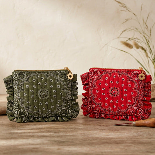 Bandana Ruffle Everything Pouch