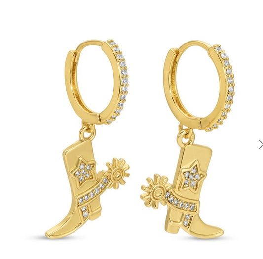 Pave Huggies - Glitzy Cowgirl Boot