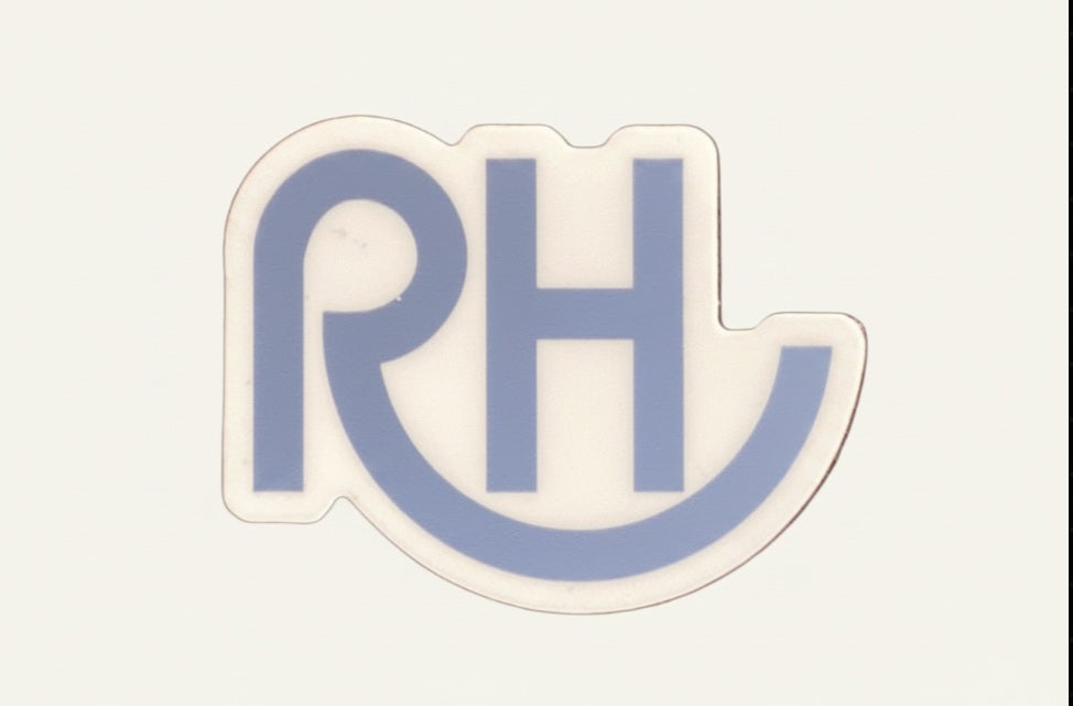 Blue Die Cut RH Sticker