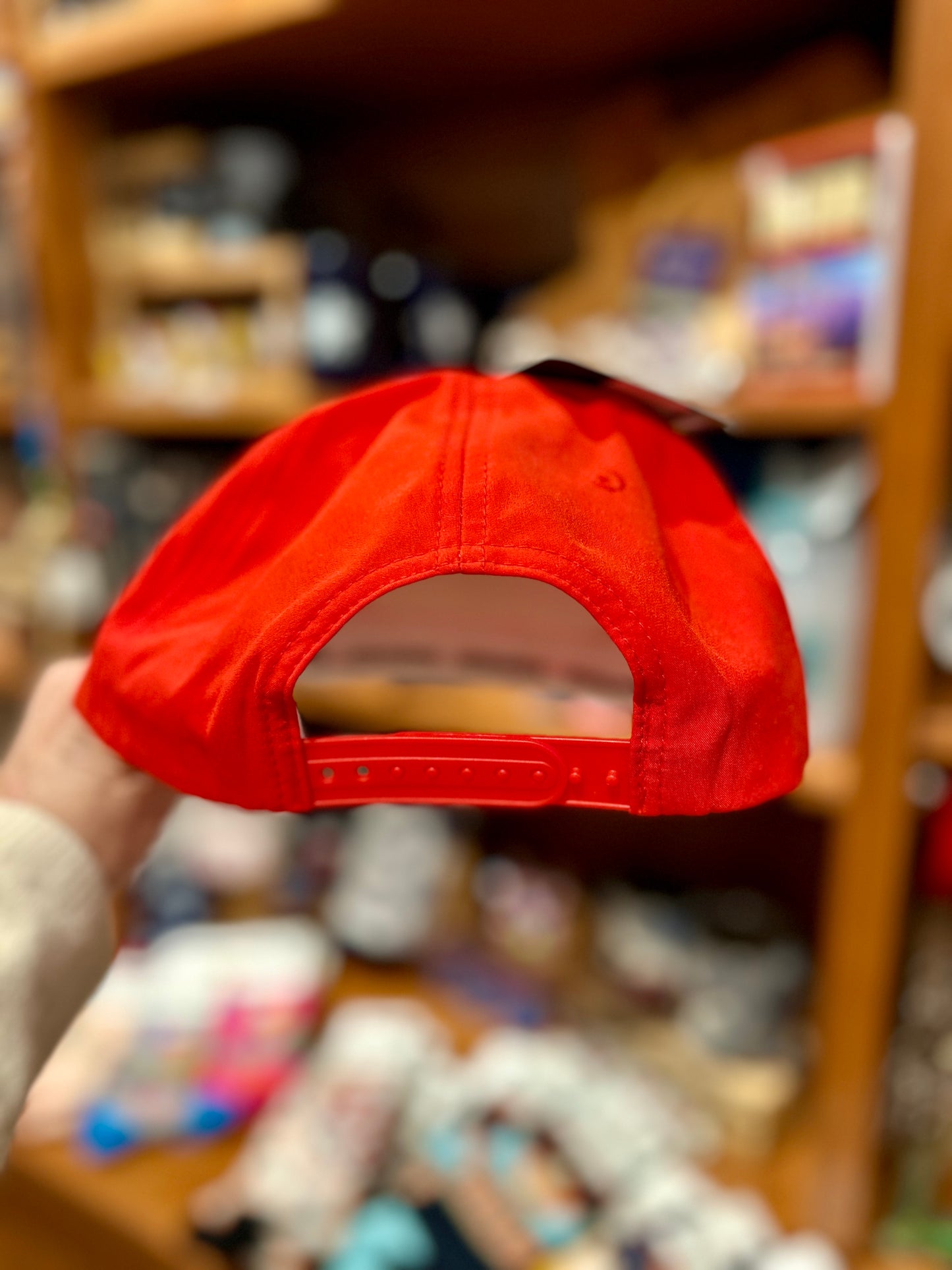 Red with Blue Patch Cap