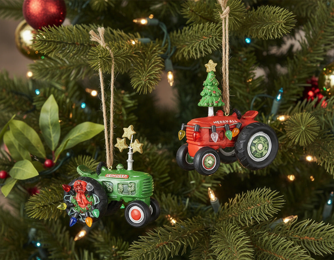 Resin Tractor Ornament