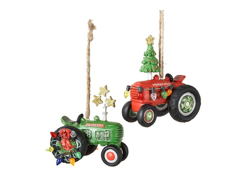 Resin Tractor Ornament