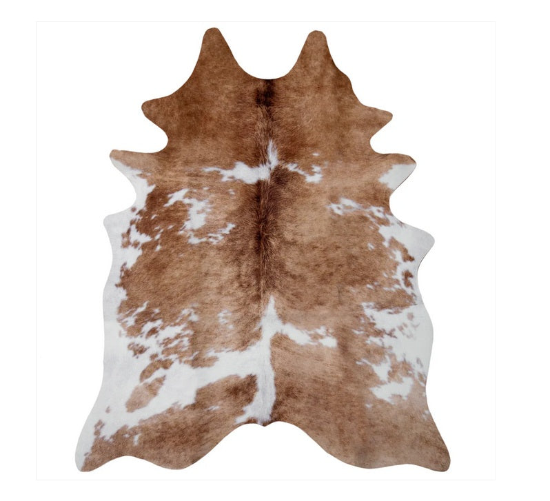 Small Faux Cowhide Light Brindle Rug