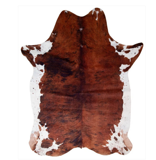 Small Faux Cowhide White Belly Rug