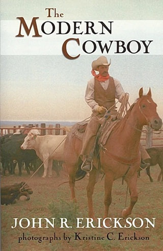 Book cover of 'The Modern Cowboy' with a cowboy on horseback and cattle.