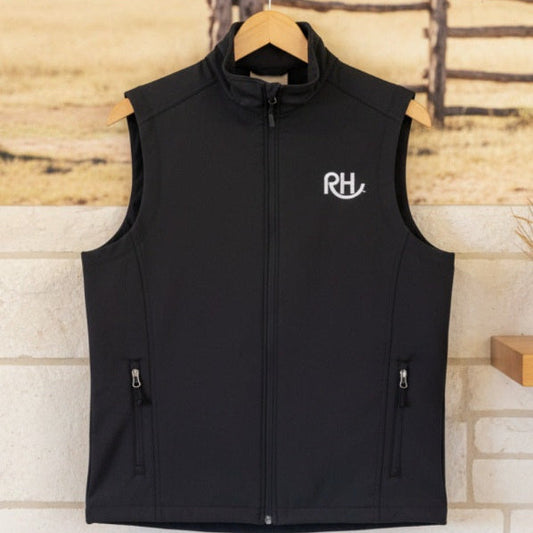 RH Unisex Sleek Vest Black w/White NRHC Logo Embroidery