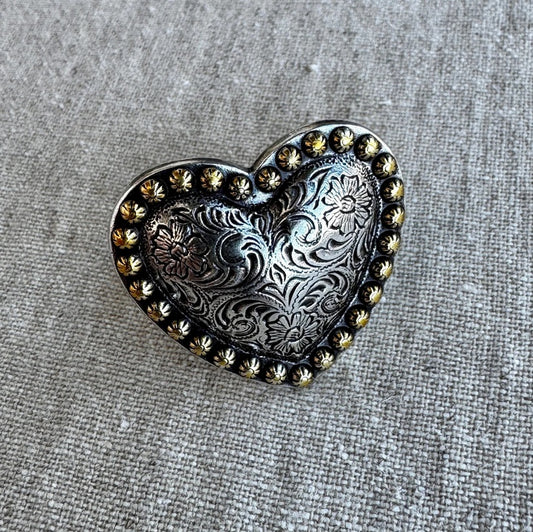 Vintage Heart Scarf Slide
